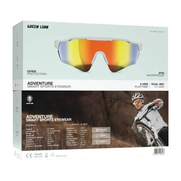 عینک هوشمند ورزشی گرین لاین Green Lion Adventure Smart Sports Eyewear