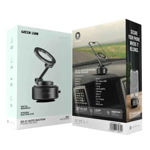 هولدر وکیومی گرین لاین Green Lion GNASCPHL31 GX-31 Auto Suction Phone Holder