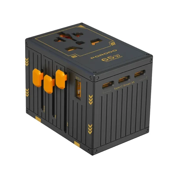 شارژر مسافرتی 5 پورت پرودو مدل Porodo FWCH038 universal 65W travel charger