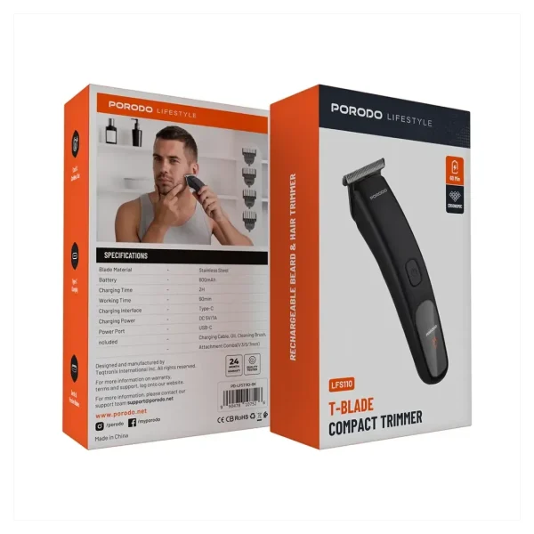 ماشین اصلاح شارژی پرودو مدل porodo T-blade hair trimmer lfs110
